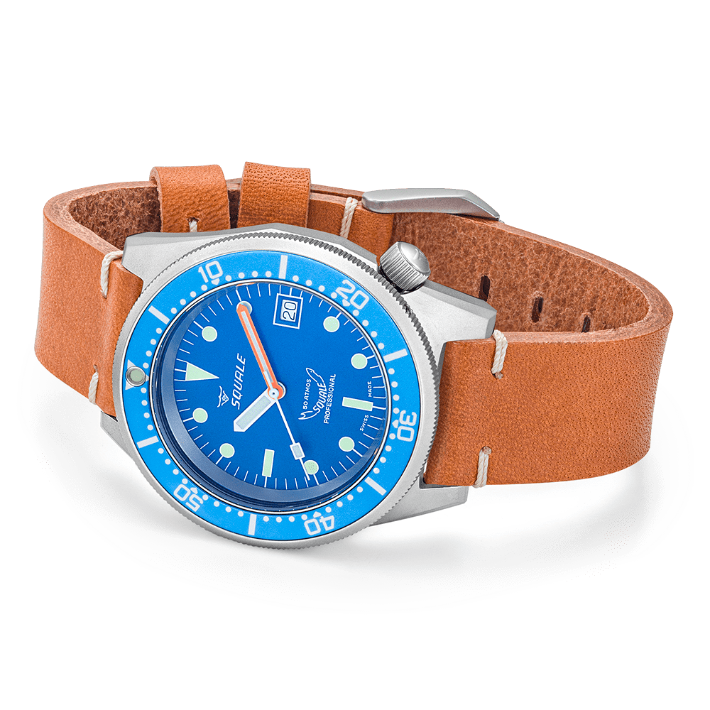 Squale 1521 Ocean Leather 1521OCN.PC Lederband Taucheruhr
