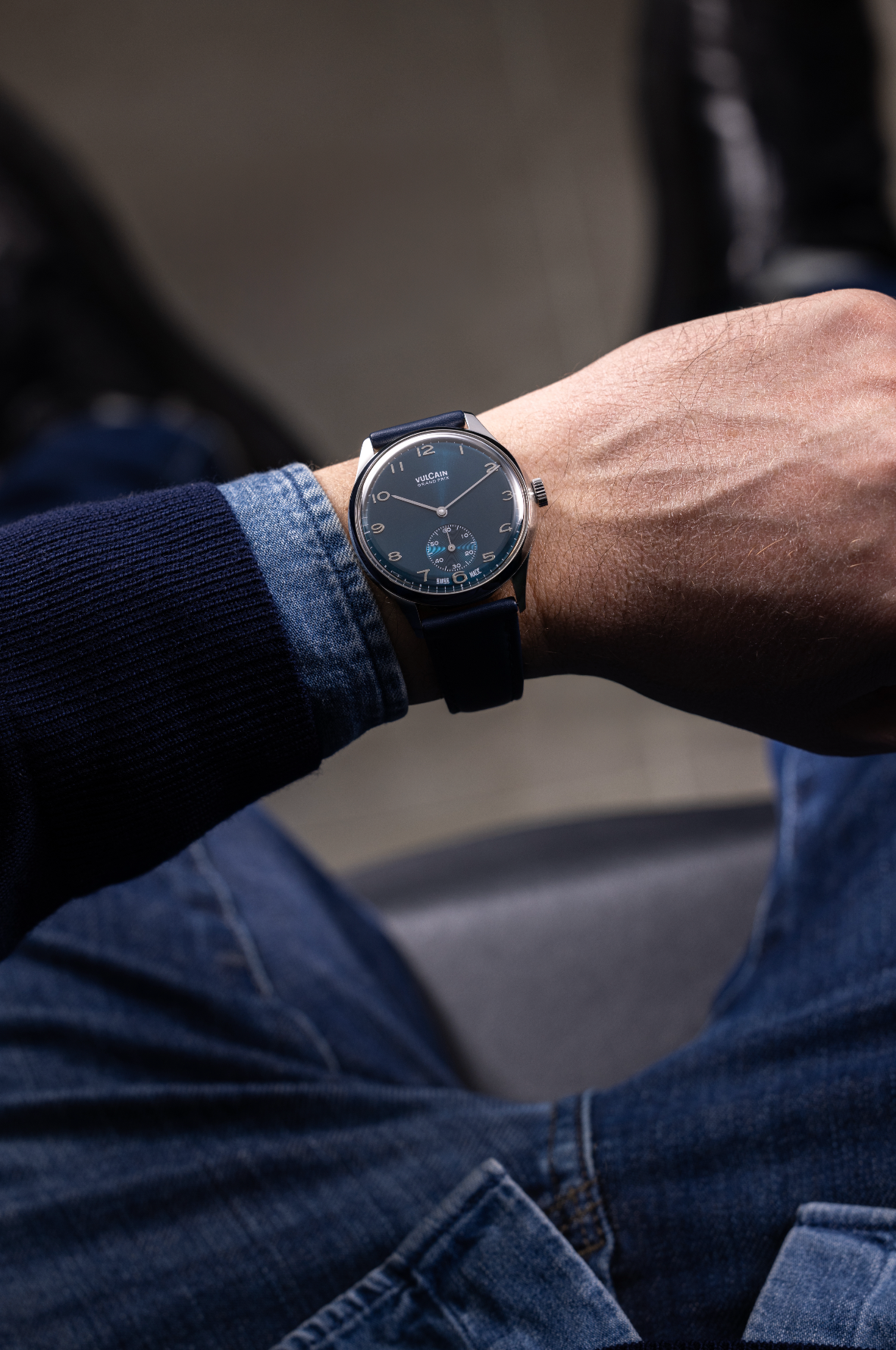 VULCAIN Grand Prix - Small Second Blue