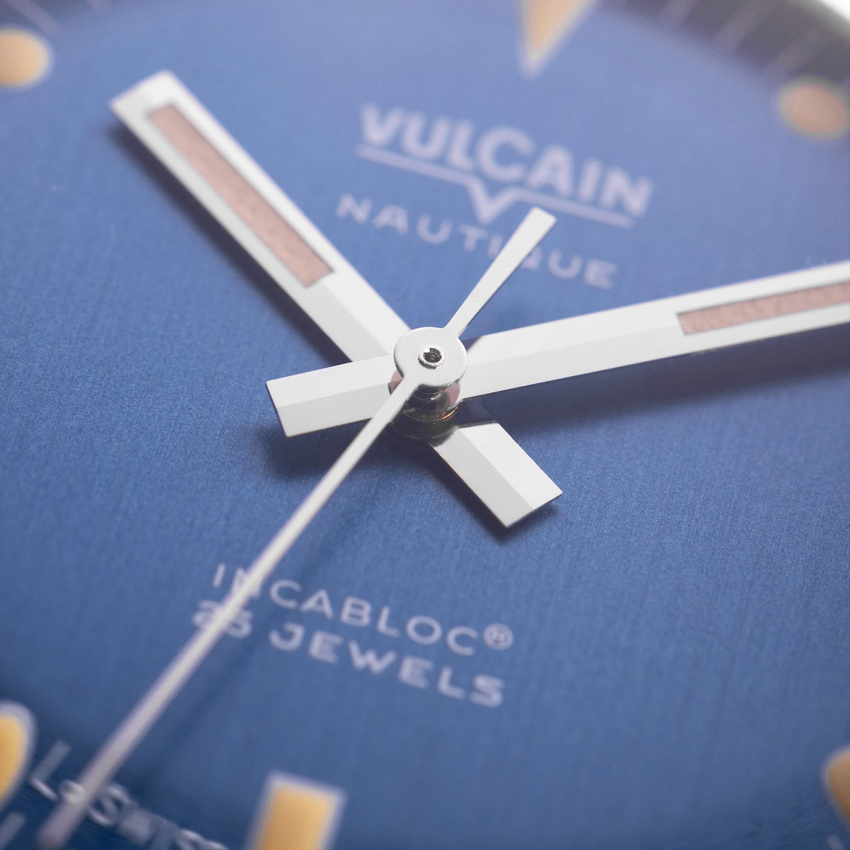 VULCAIN Skindiver Nautique - Blue with Khaki Brown Lum