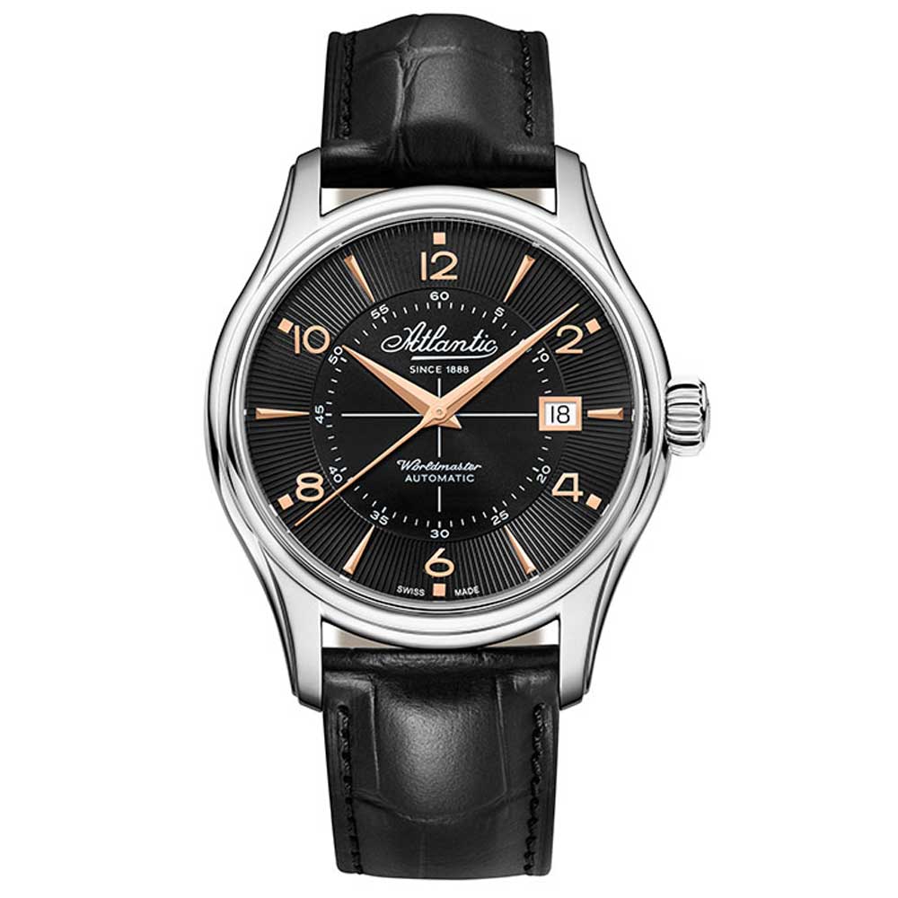 Atlantic Worldmaster 1888 Automatic 40mm | Black & Rose Gold