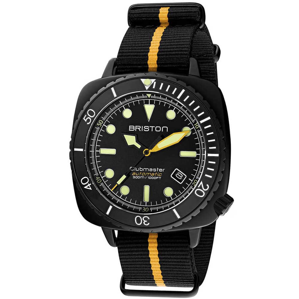 Briston CLUBMASTER DIVER PRO Schwarz ACETATE Gelb 20644.PBAM.B.34.NBY