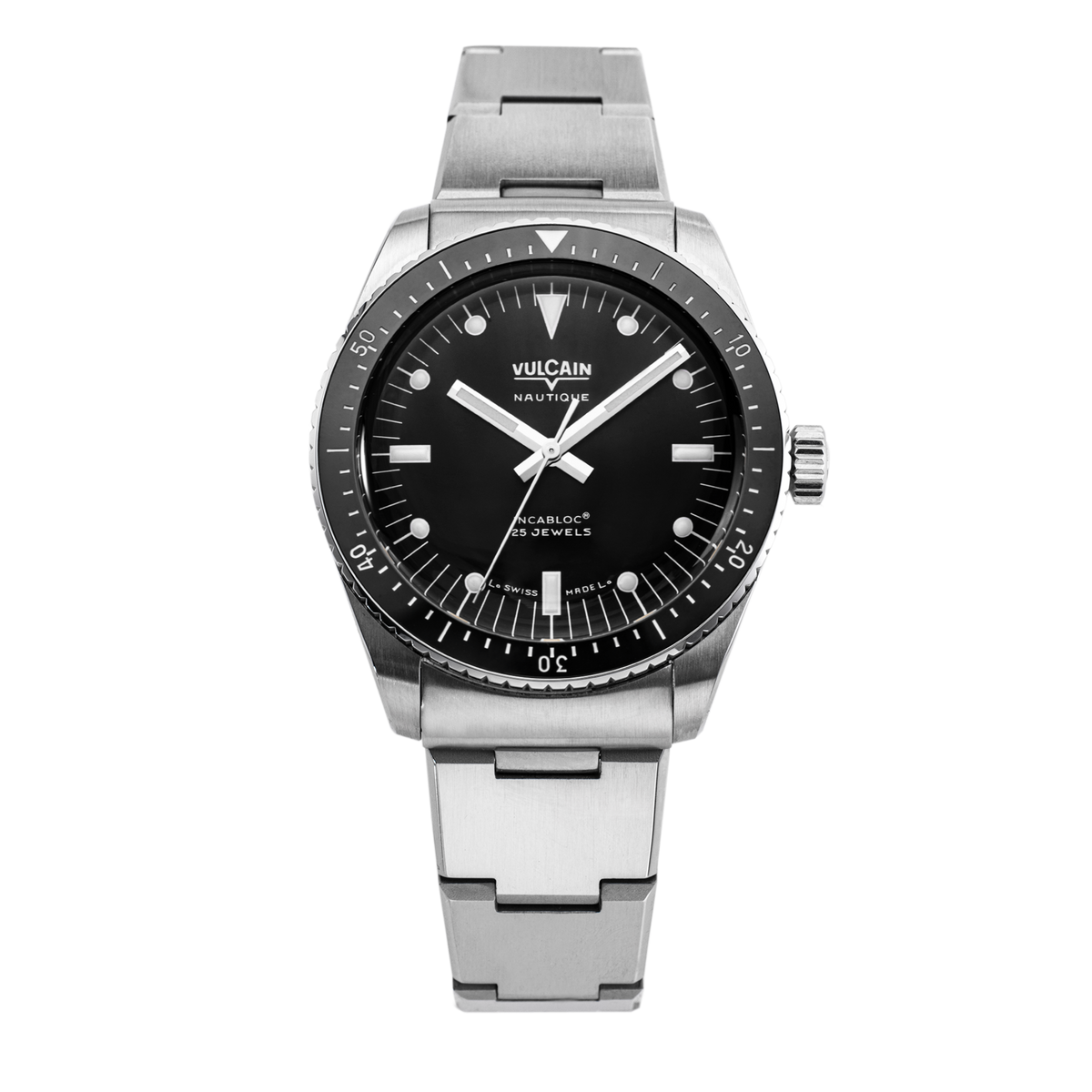 VULCAIN Skindiver Nautique - Black with White Lum