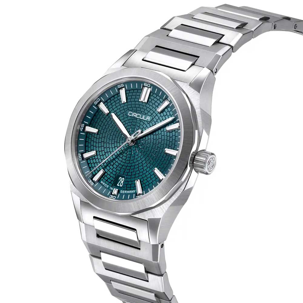 Circula Facet Petrol - Stahlband Schmetterlingsschließe