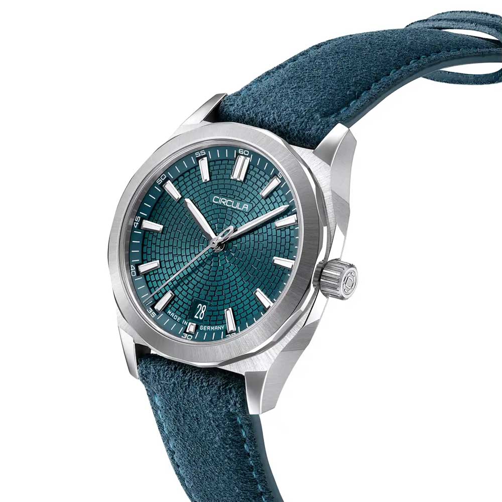 Circula Facet Petrol - Veloursband