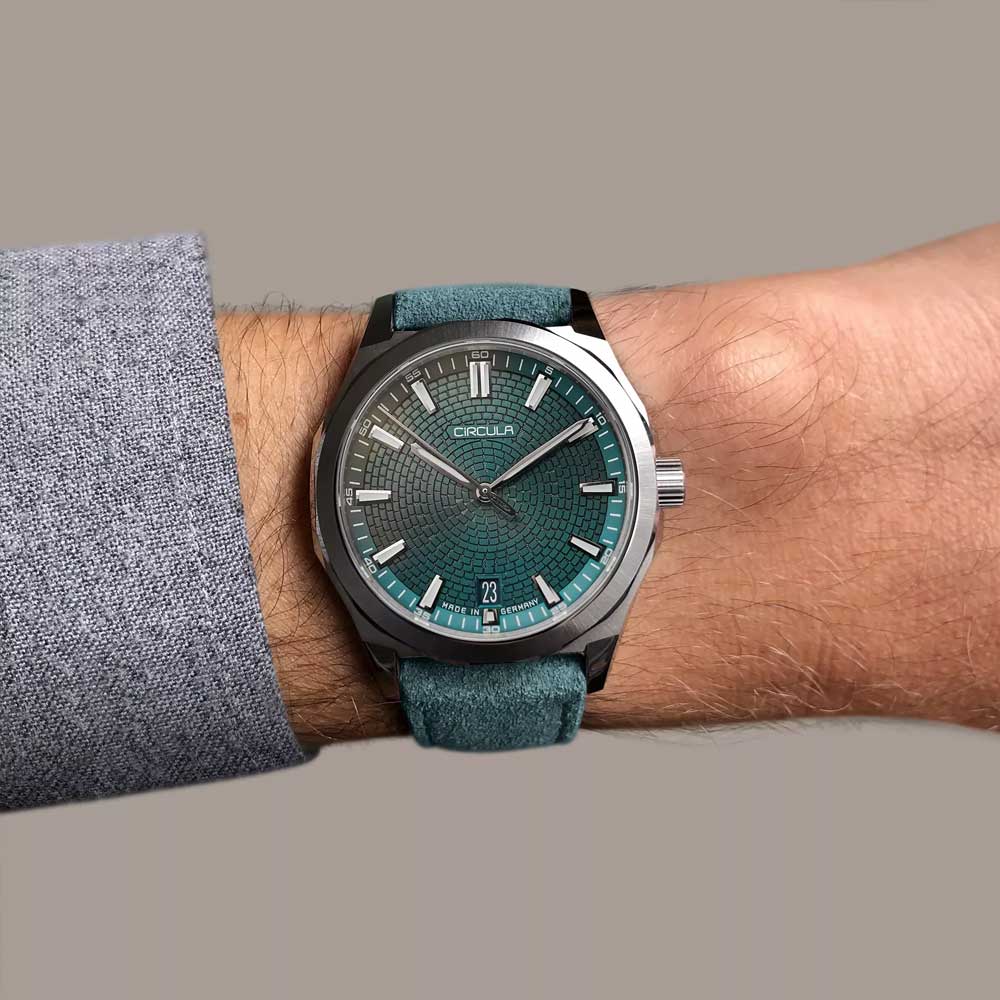 Circula Facet Petrol - Veloursband