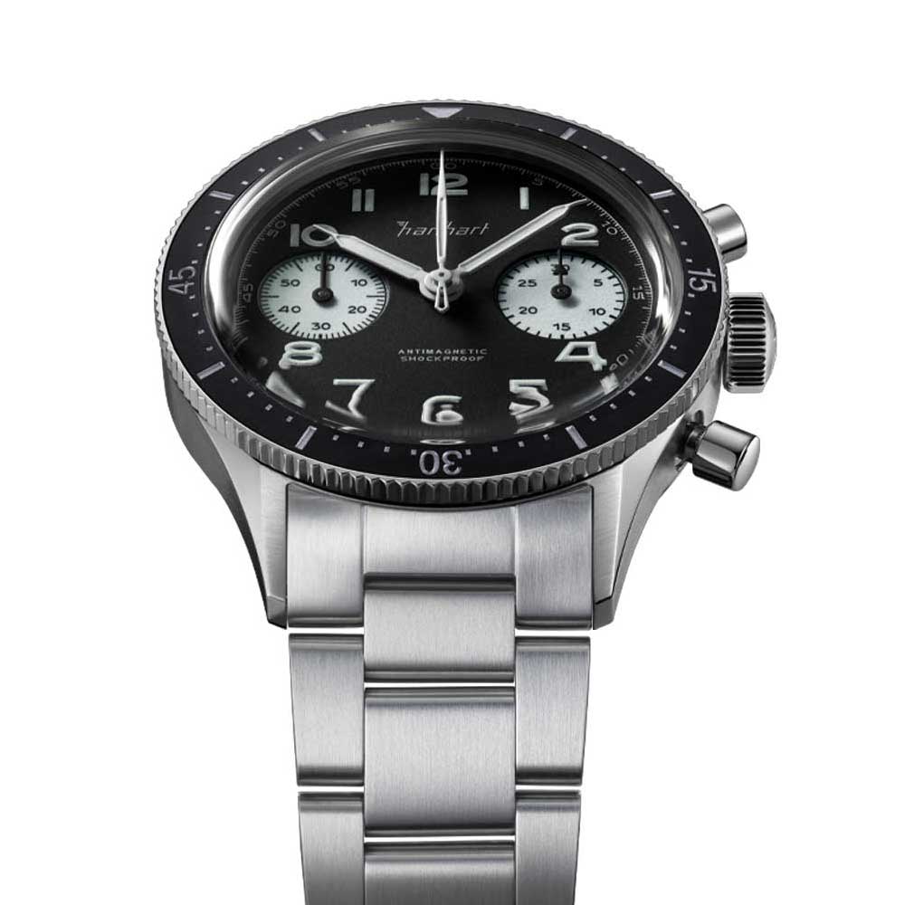 Hanhart 415 ES Reverse Panda Stahlband