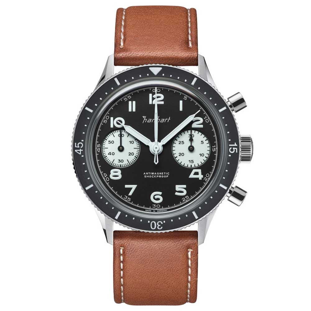 Hanhart 415 ES Reverse Panda hellbraunes Leder