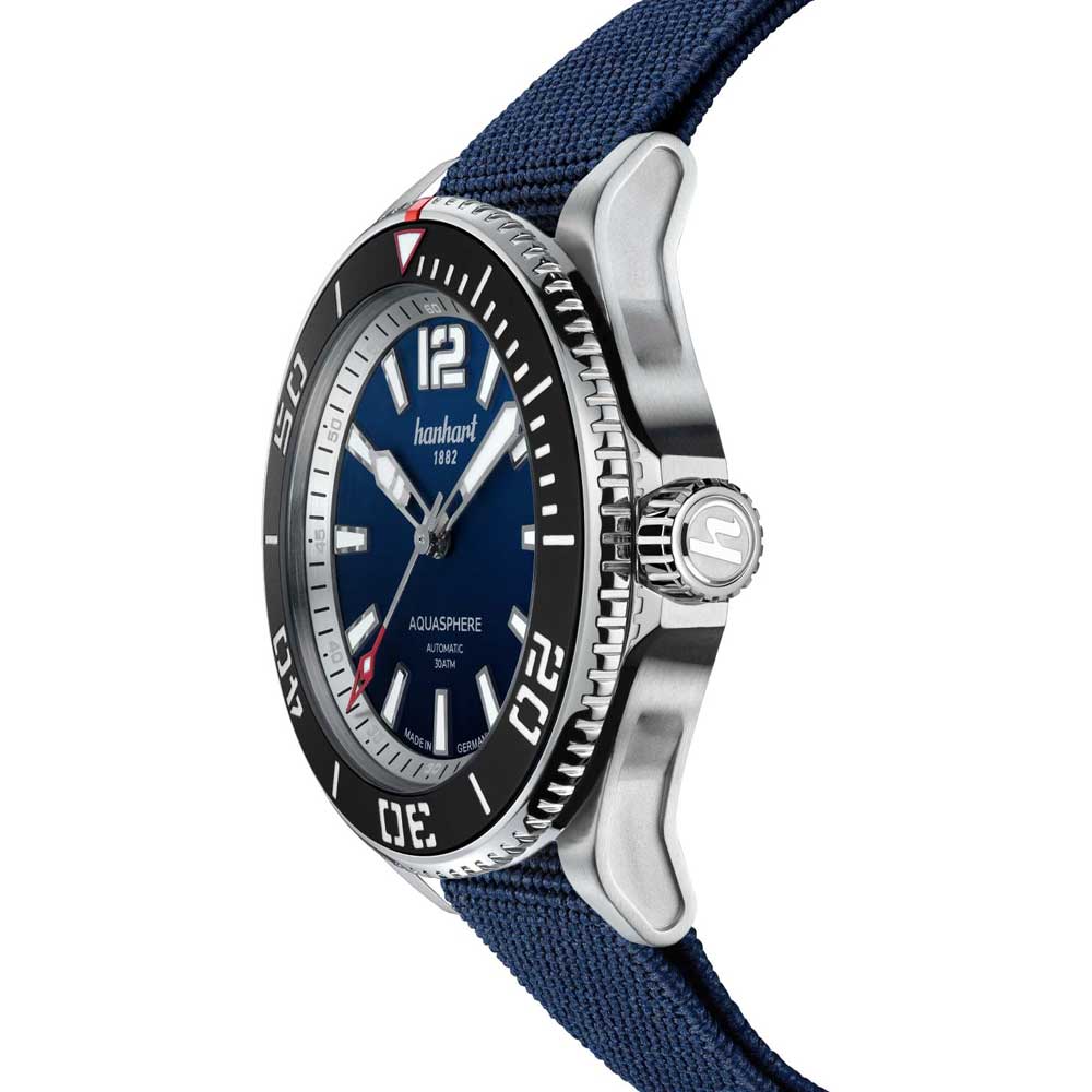Hanhart AQUASPHERE Ocean Fade, 42mm Schwarze Lünette Textilband