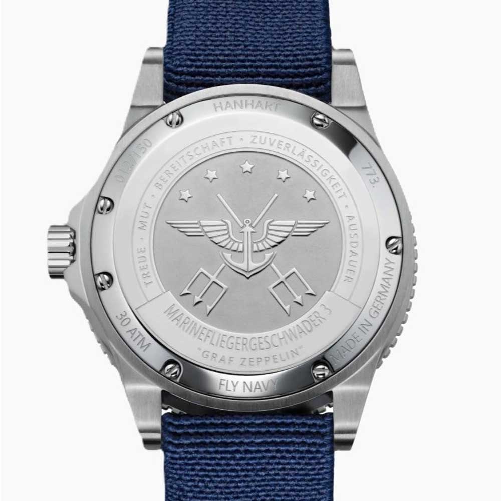 Hanhart FLY NAVY Aerosphere Edelstahl