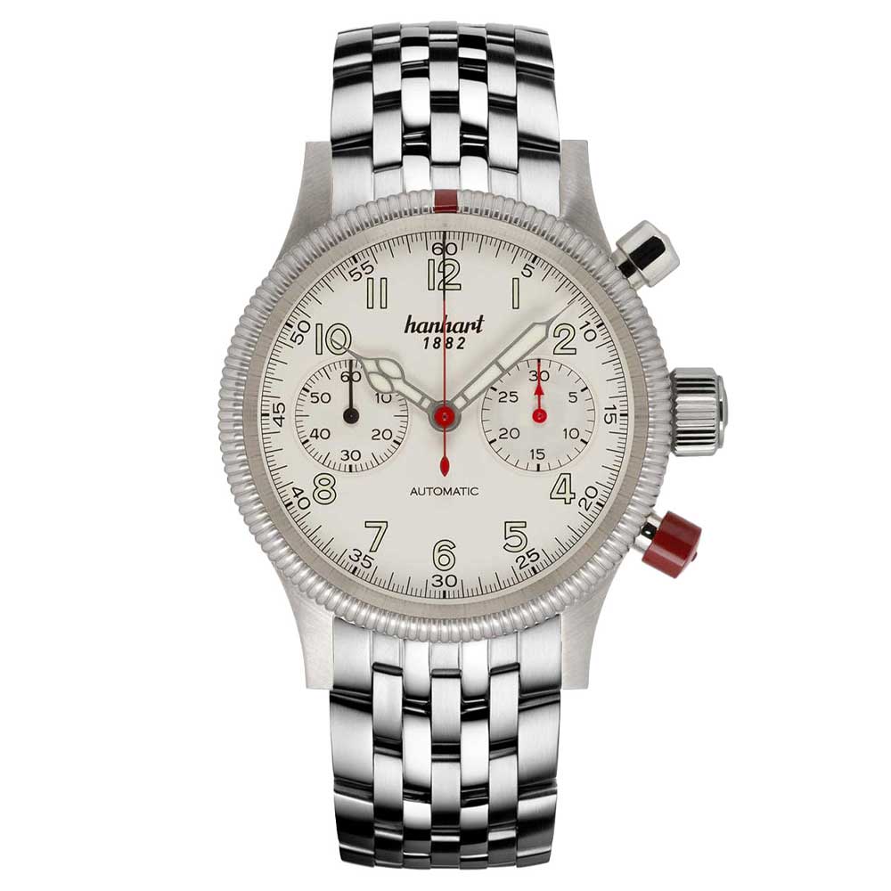 Hanhart PIONEER Mk II altweiß Edelstahl
