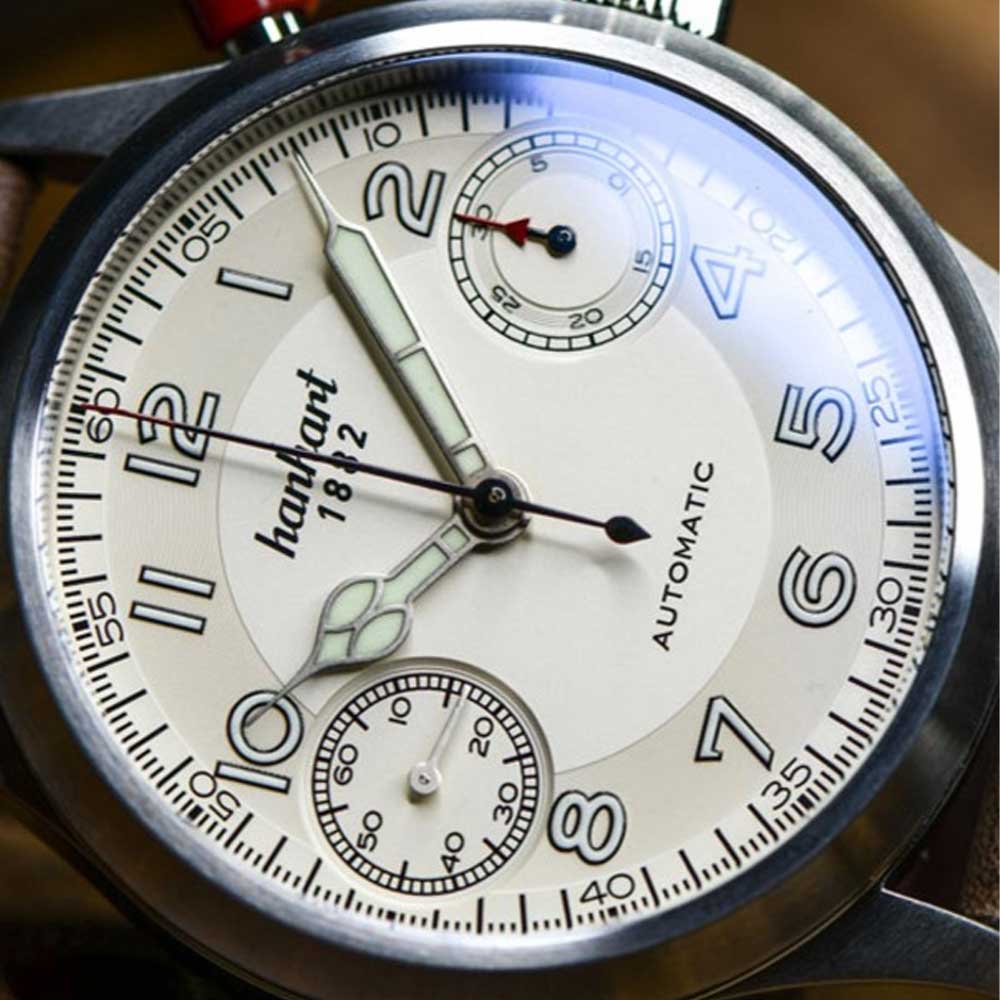 Hanhart PIONEER MonoScope silber, glatte Lünette