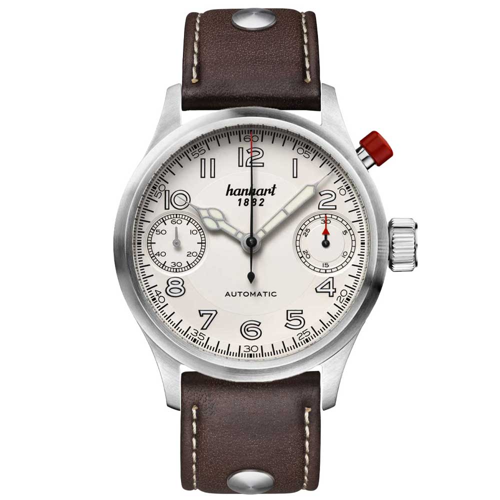 Hanhart PIONEER MonoScope silber, glatte Lünette