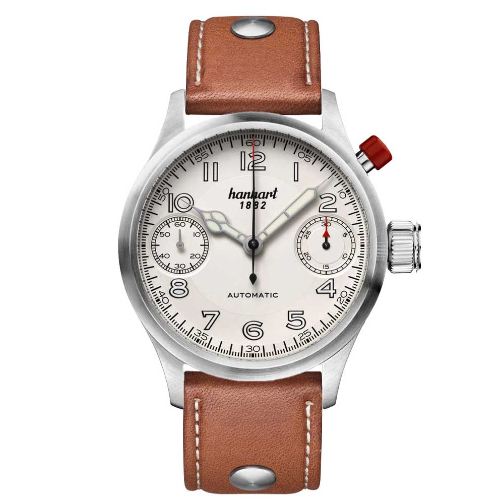 Hanhart PIONEER MonoScope silber, glatte Lünette