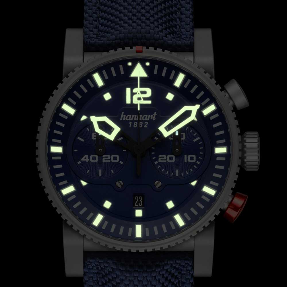 Hanhart PRIMUS Carrier Pilot Blau