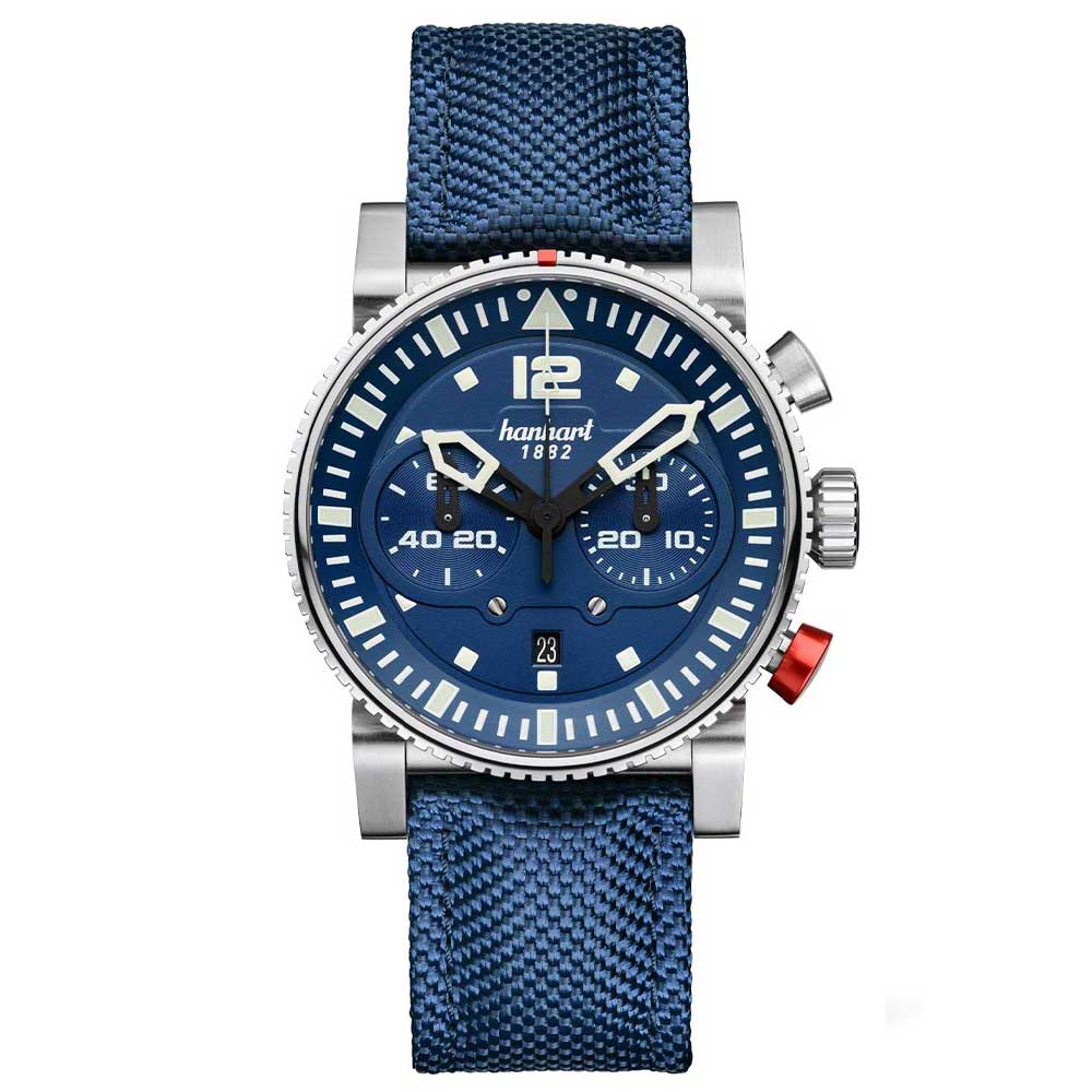 Hanhart PRIMUS Pilot Steel Blue 44mm
