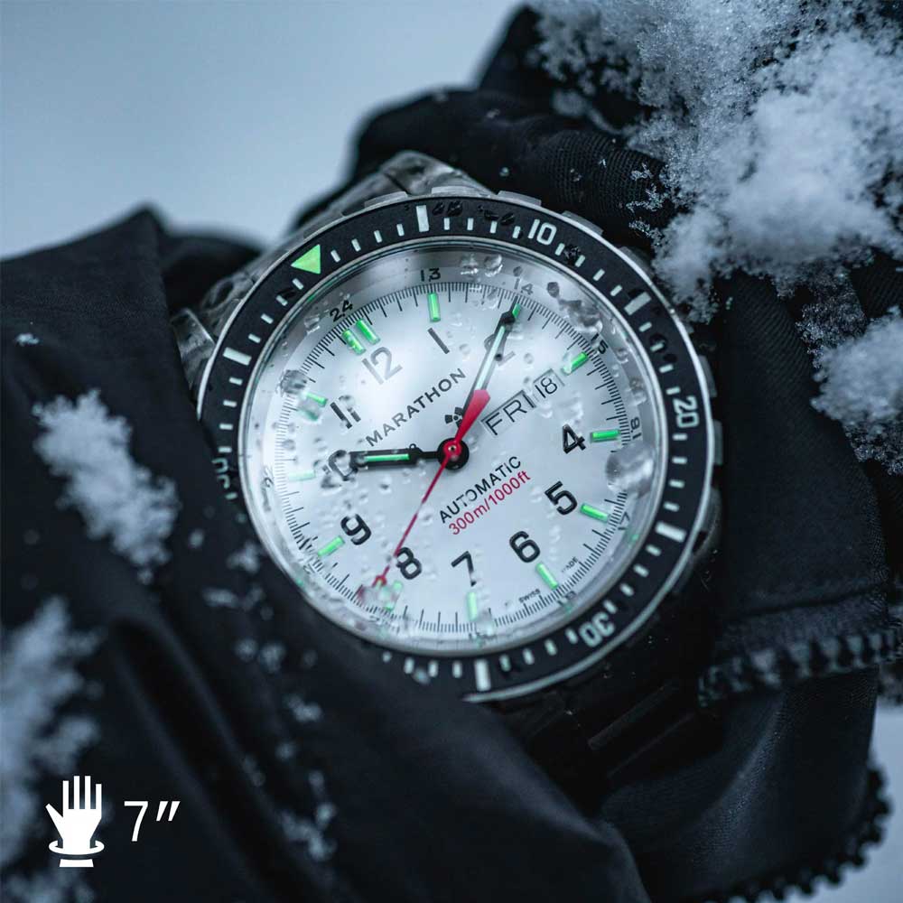 MARATHON 46mm ARCTIC EDITION JUMBO DAY/DATE AUTOMATIC (JDD) WW194018SS-0130