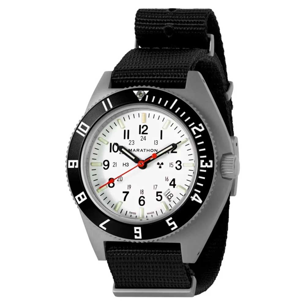 MARATHON SSNAV Arctic Steel Navigator Quarz – White Dial With Date – WW194013SS