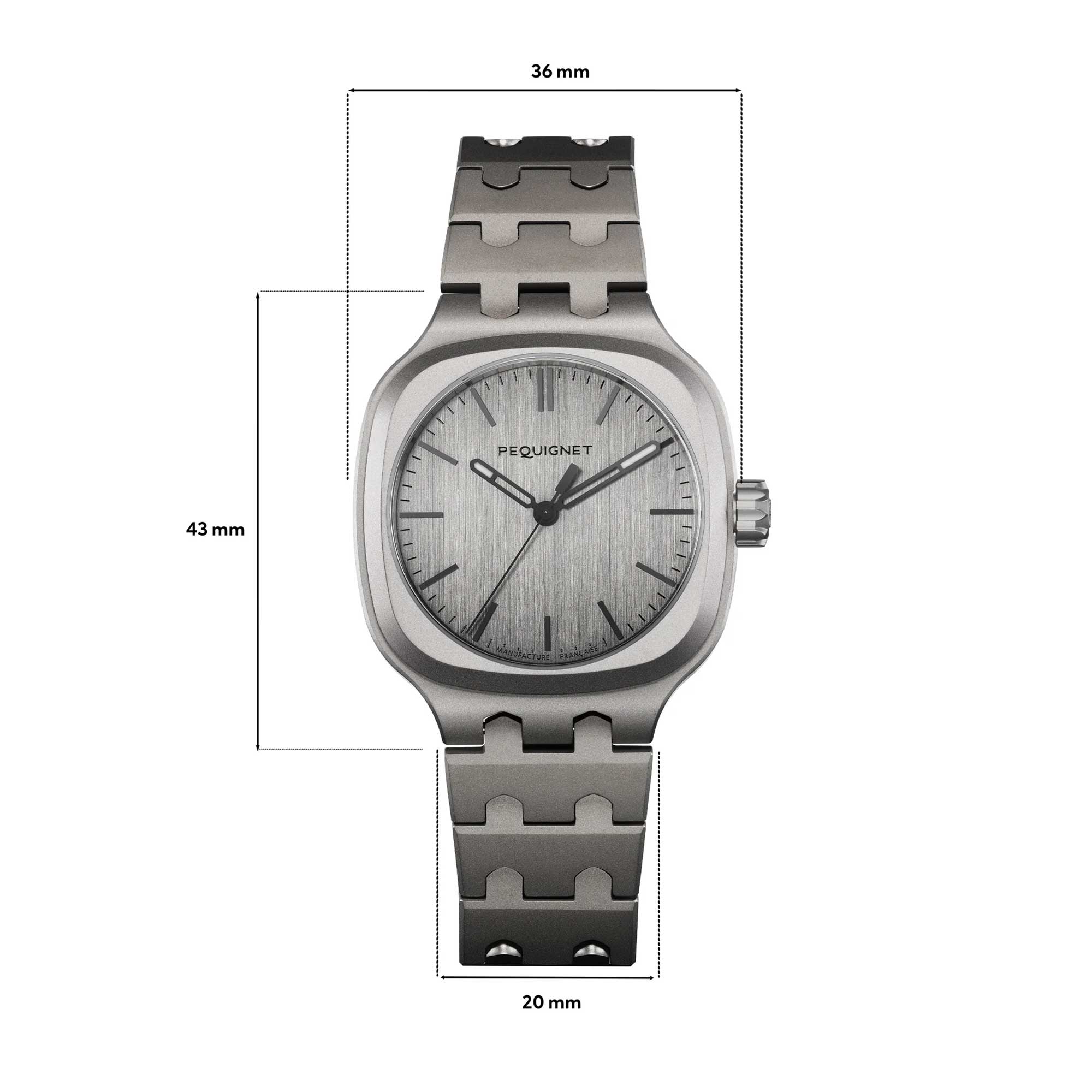 PEQUIGNET CONCORDE TITANIUM WATCH 9045336 36mm