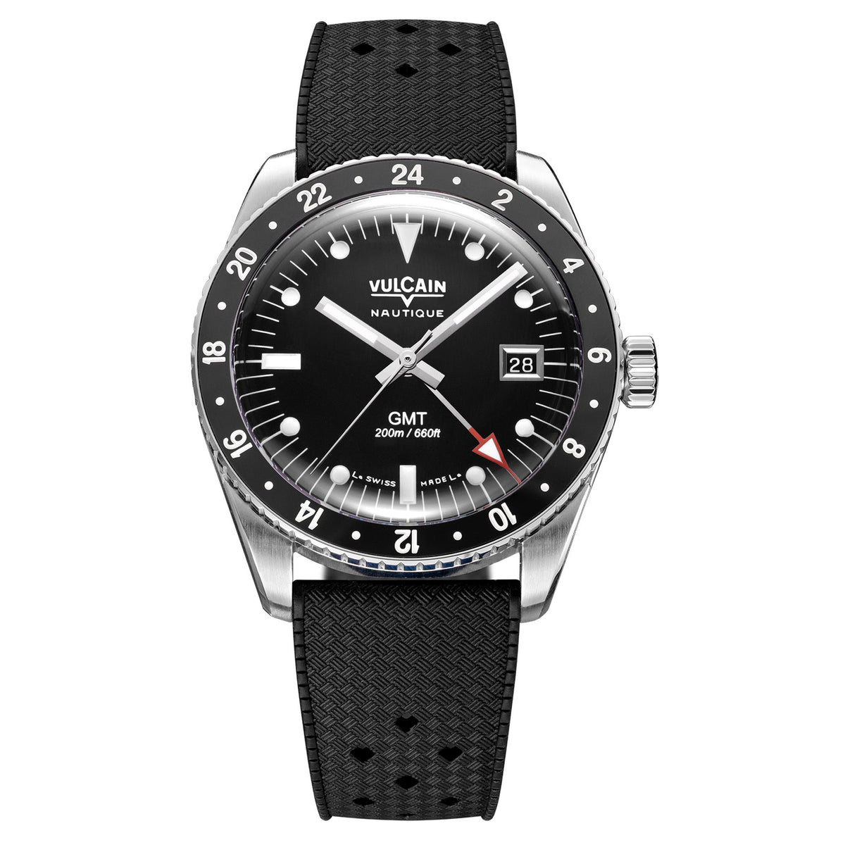 Vulcain Skindiver Nautical GMT - Black Luminova White 680174B07.BHM286