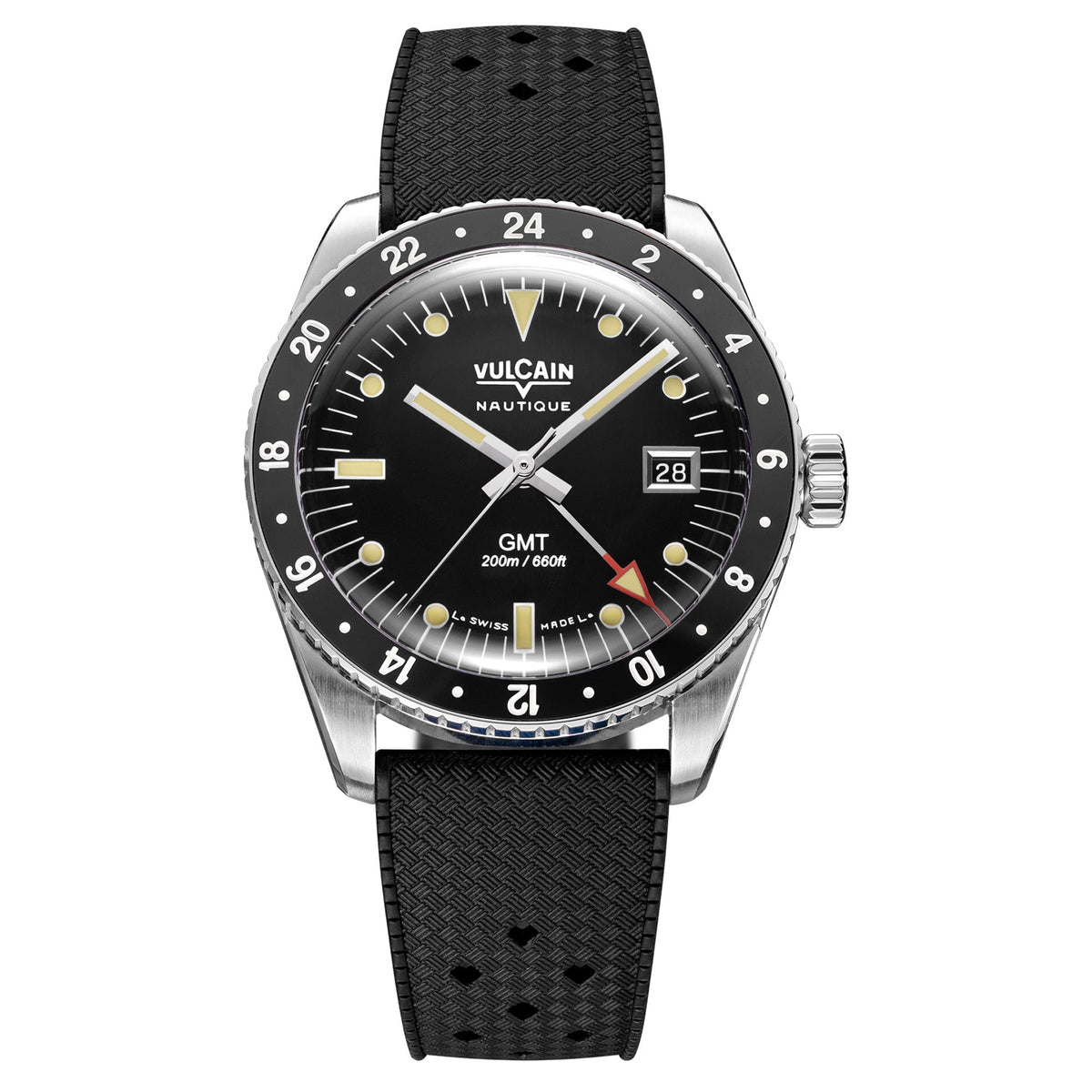 Vulcain Skindiver GMT - Black Luminova Beige 680174A07.BHM286