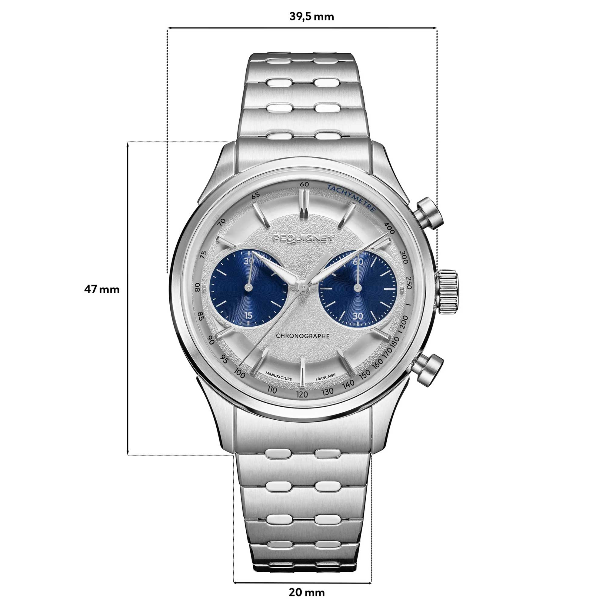 Pequignet ROYALE PARIS CHRONO WATCH blue - 39,5 MM