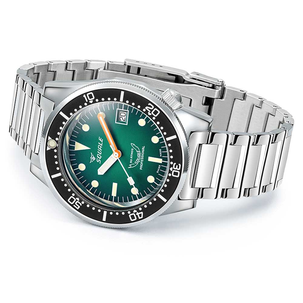 Squale 1521 Green Ray Bracelet 1521PROFGR.SQ20L