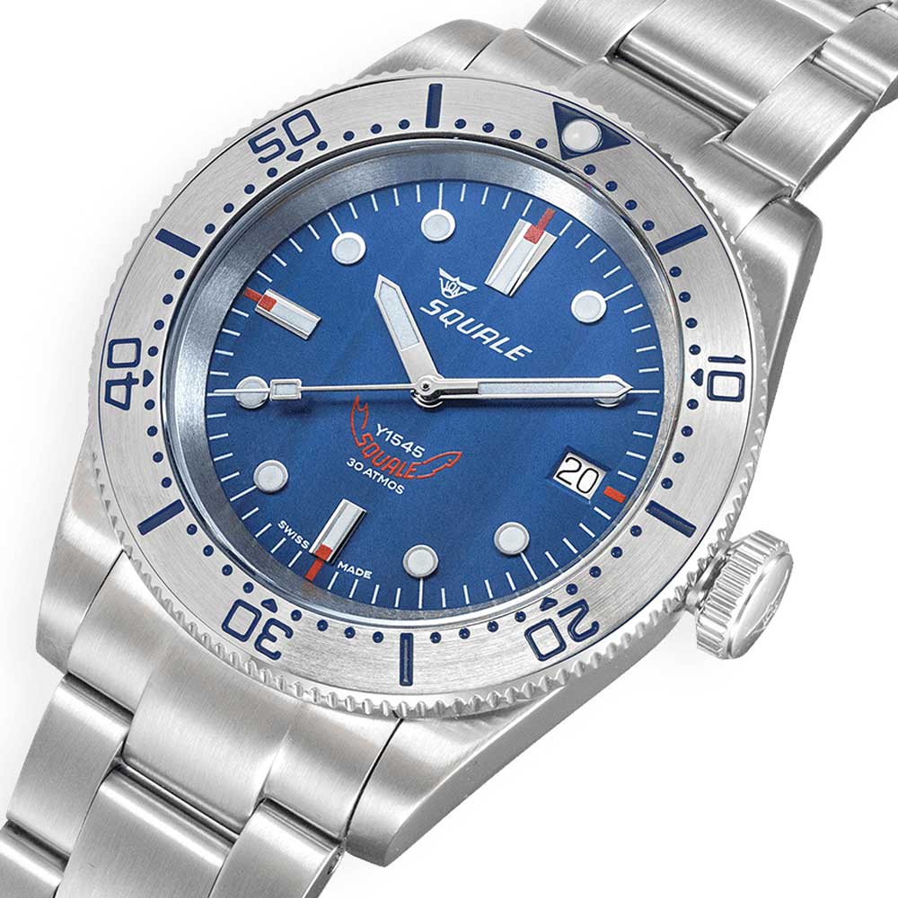 Squale 1545 Steel Blue Bracelet 1545SSBLC.AC