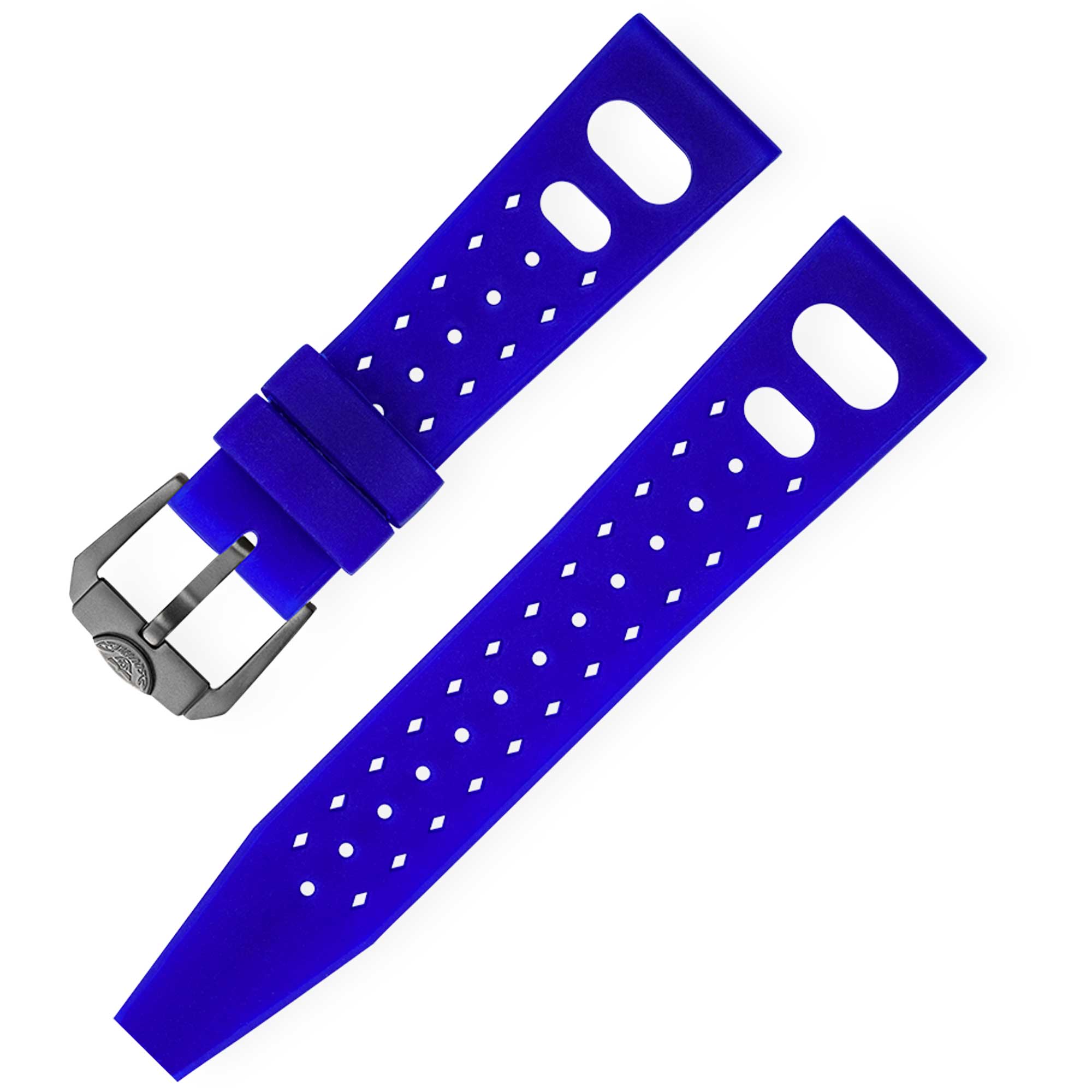 Squale Blau Tropic Gummi Bande – 20mm CINBLTR20