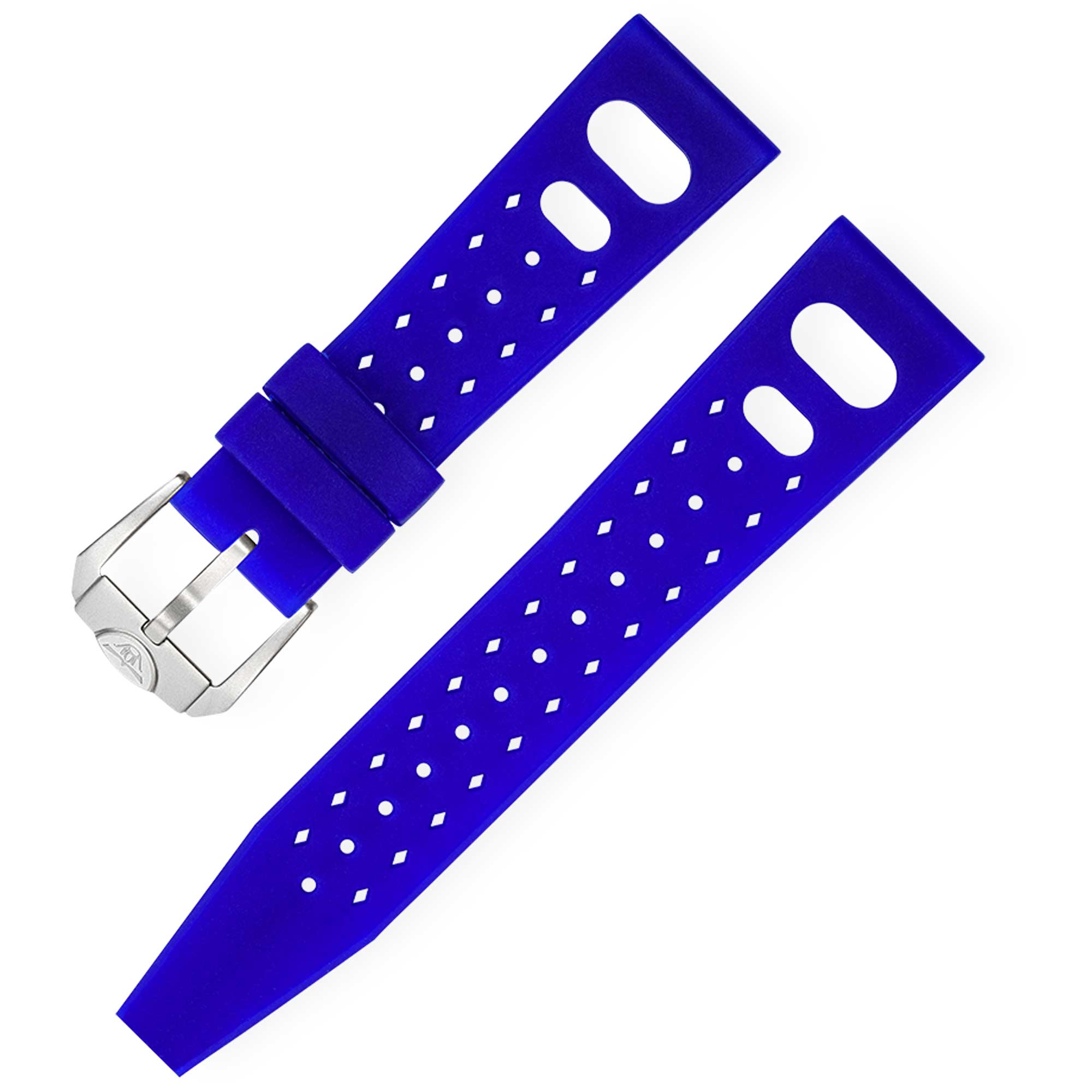 Squale Blau Tropic Gummi Bande – 20mm CINBLTR20