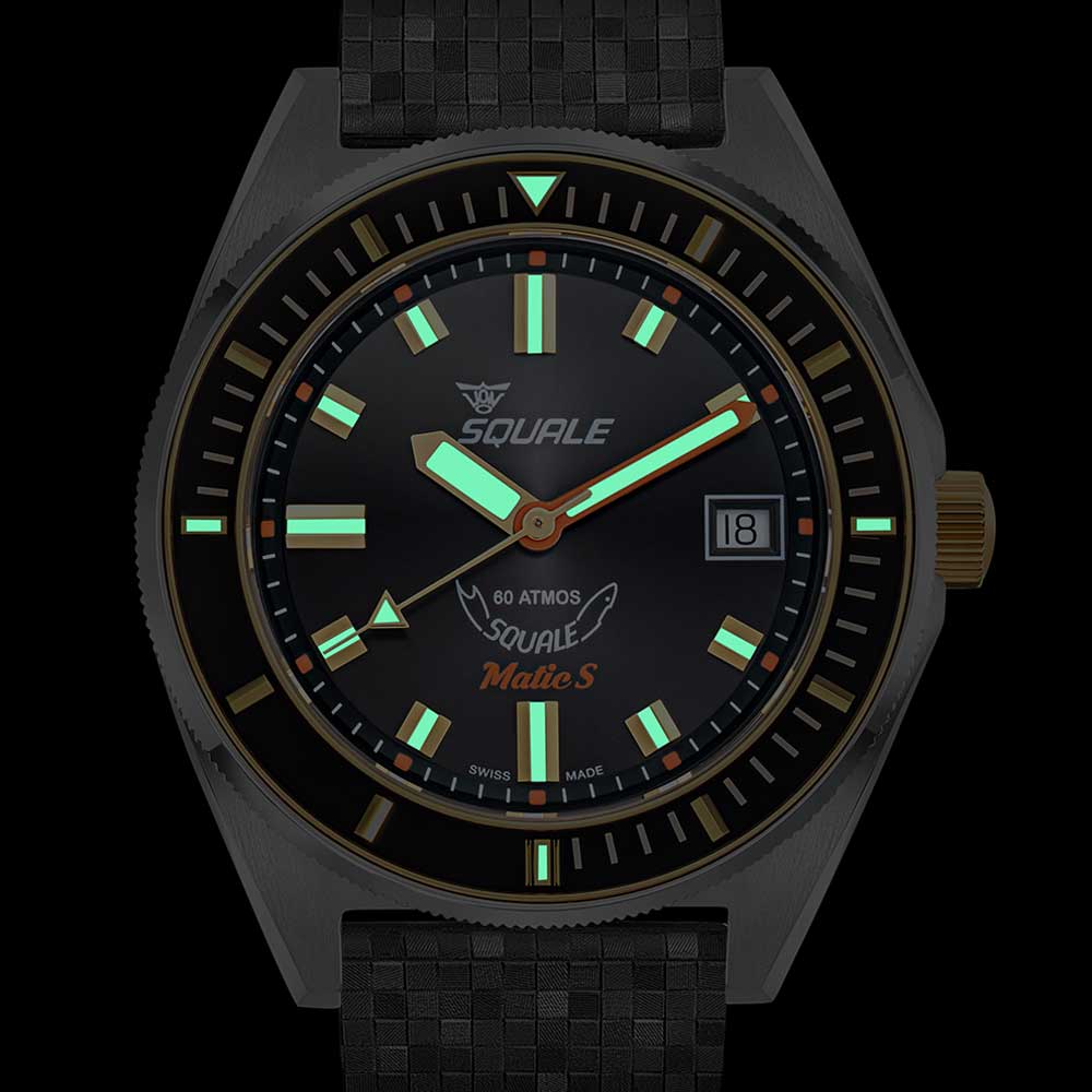 Squale Matic S Two-Tone Mosaic MATICGBKBK.MRBK