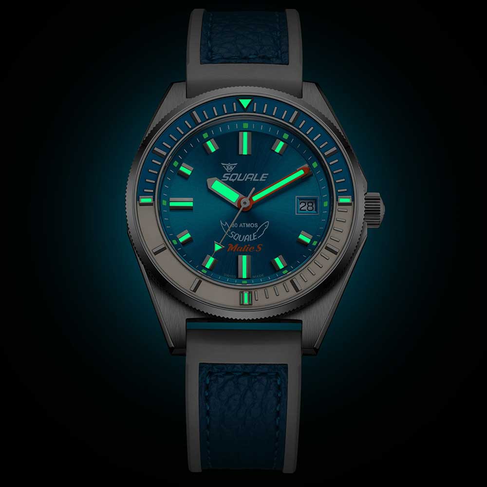 Squale Matic S Light Blue HydroLeather MATICLBWLB.RLWLB