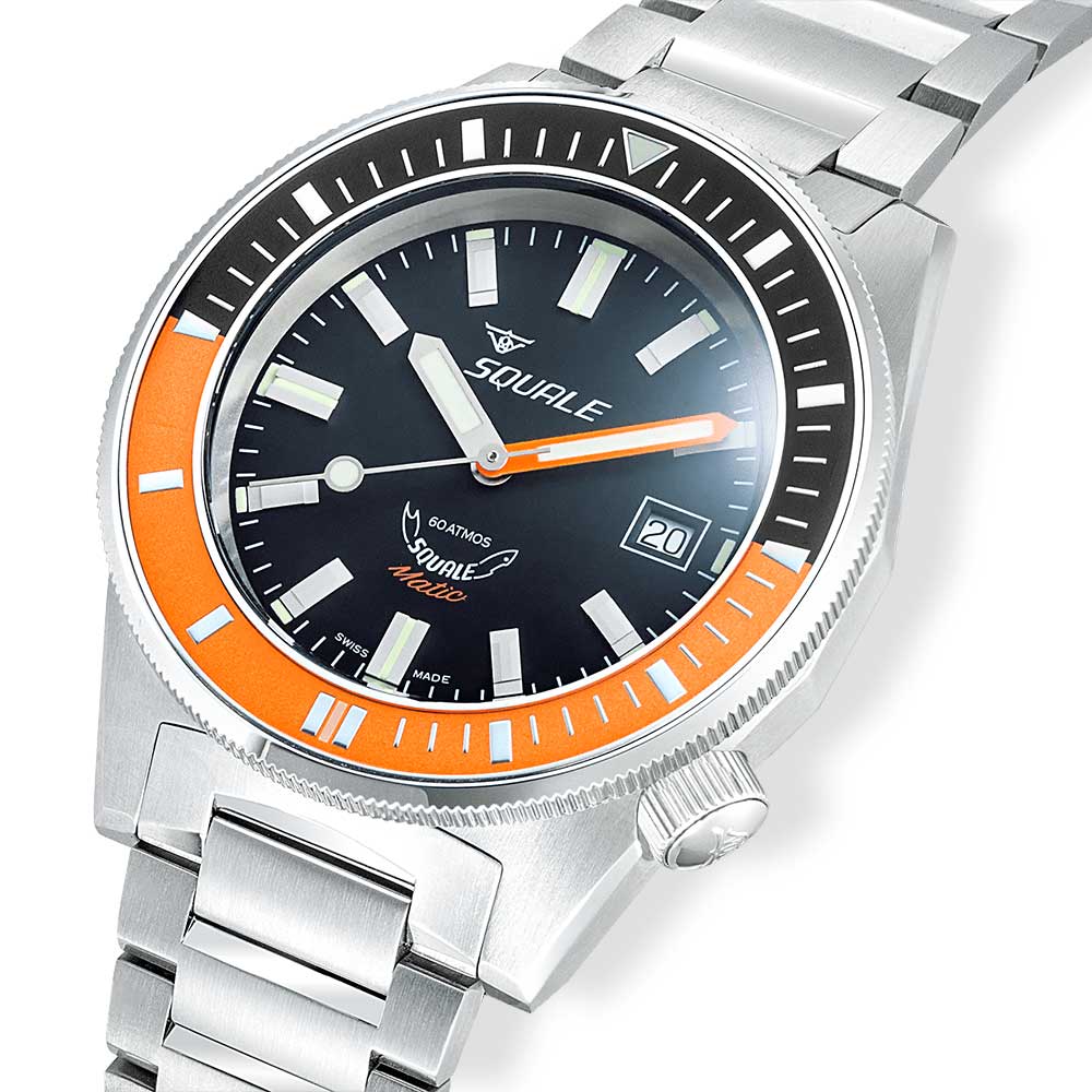 Squale Matic Satin Orange Bracelet MATICXSC.SQ22B