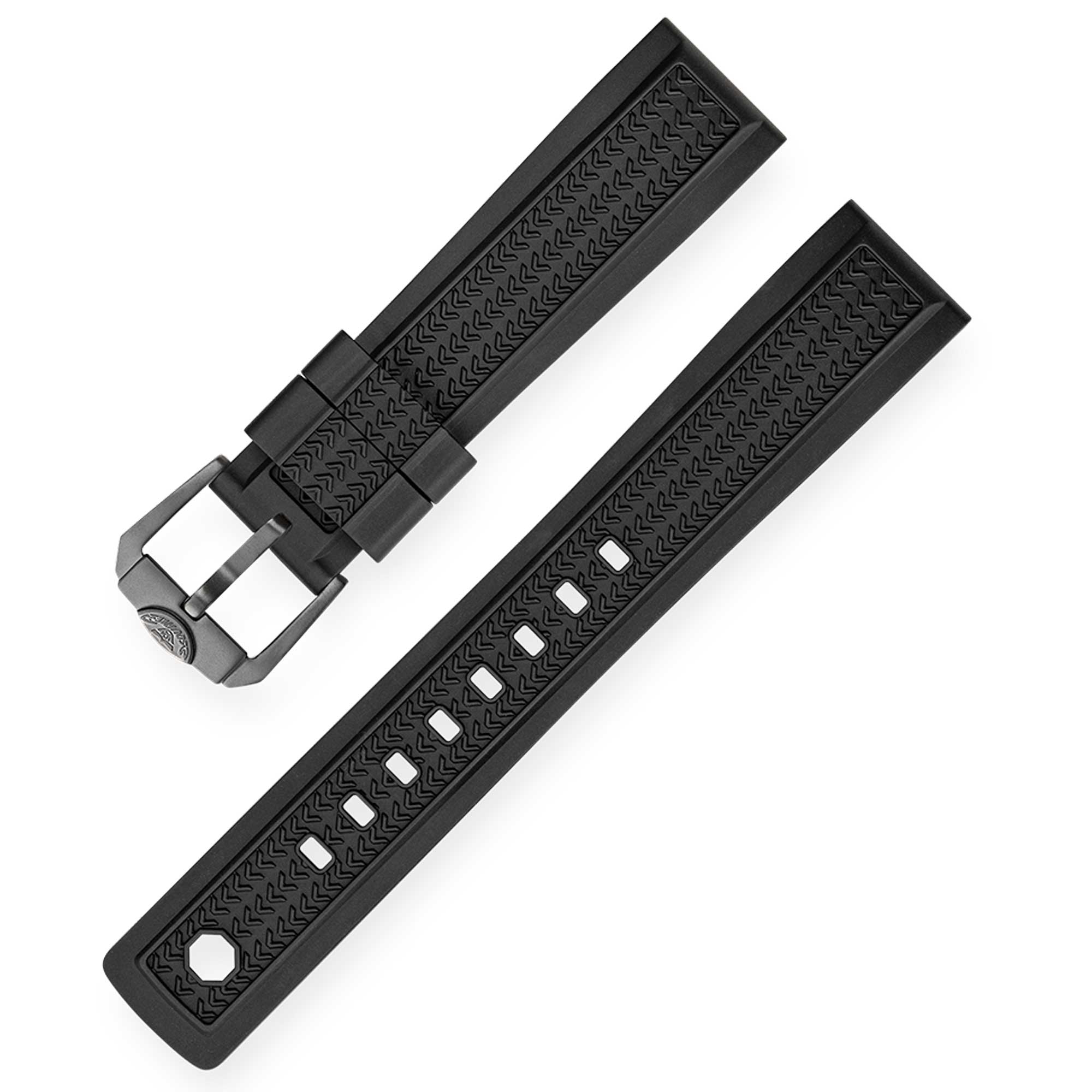 Squale Homage Tropic Rubber Black 20mm CINHTRB20