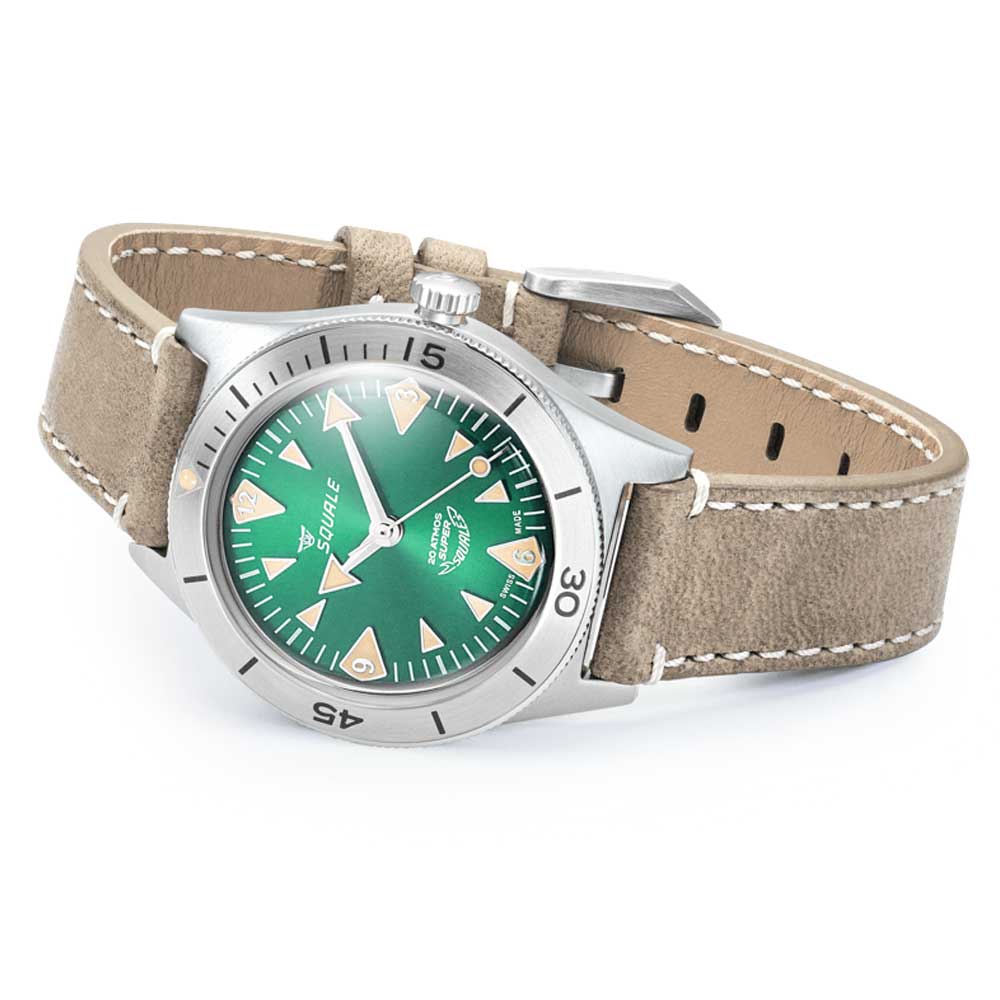 Super-Squale Big Arrows Green Leather SUPERSSAGR.PTO