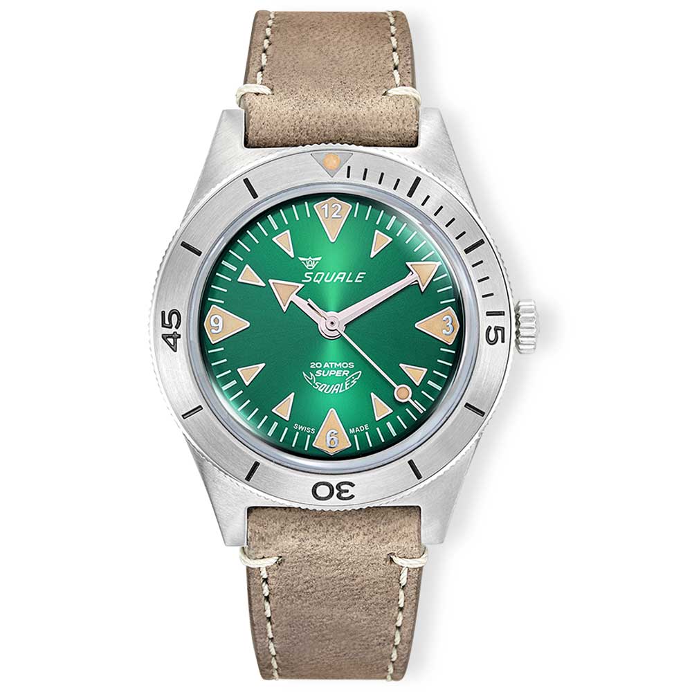 Super-Squale Big Arrows Green Leather SUPERSSAGR.PTO