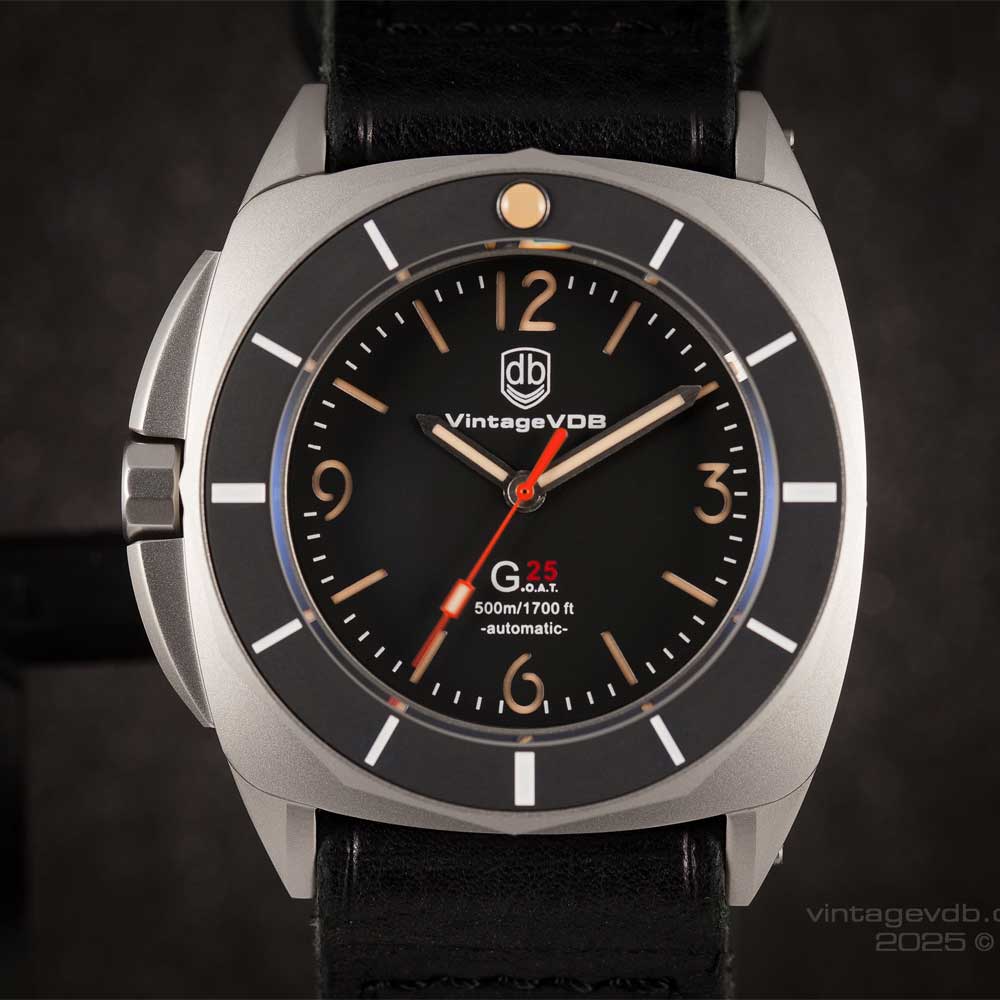 VDB G25 BLASTED BLACK DIAL