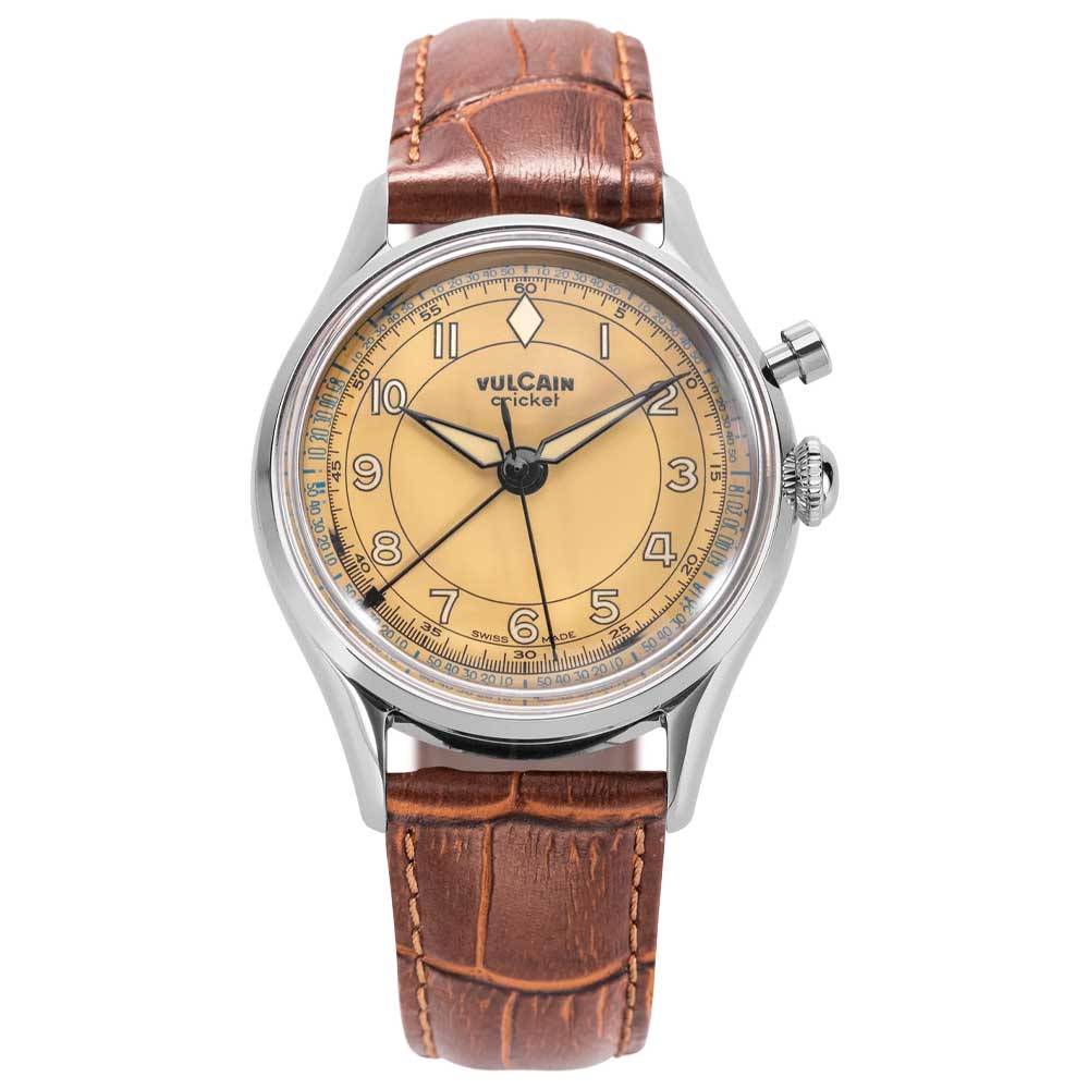 VULCAIN Cricket Classique 36 mm - Khaki Brown