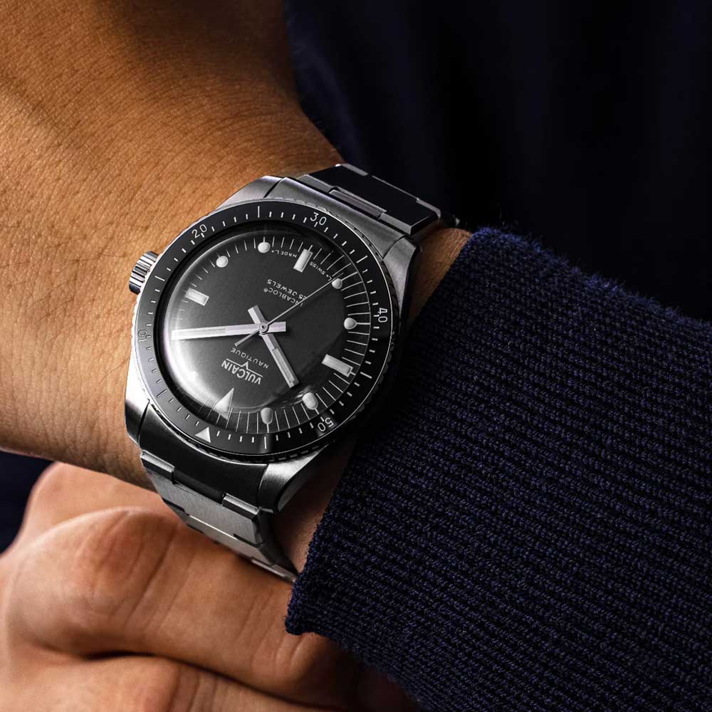 VULCAIN Skindiver Nautique - Black with White Lum