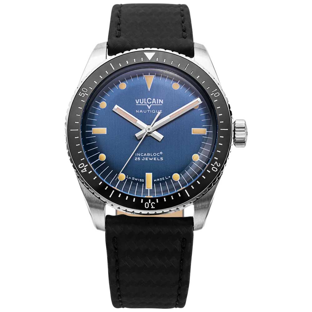 VULCAIN Skindiver Nautique - Blue with Khaki Brown Lum