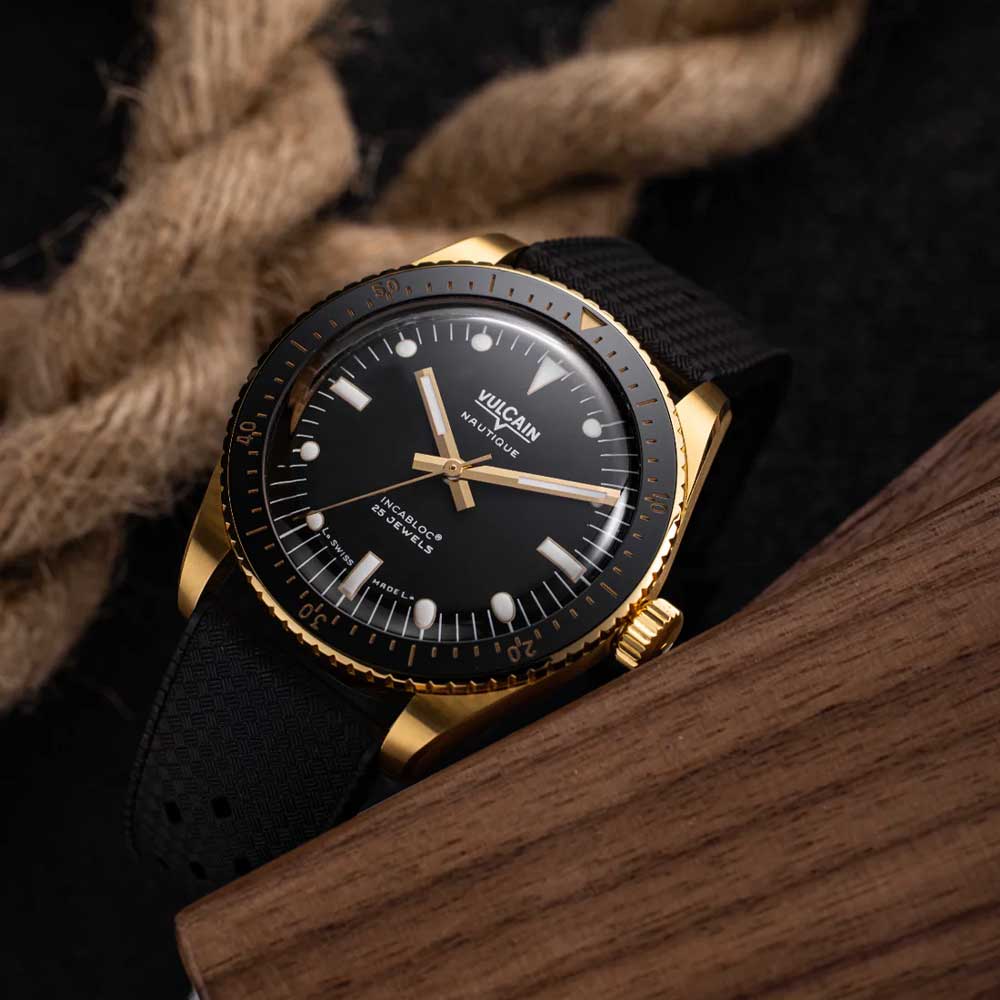 VULCAIN Skindiver Nautique - Gold & Black