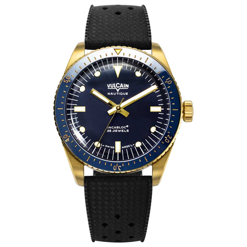 VULCAIN Skindiver Nautique - Gold & Blue