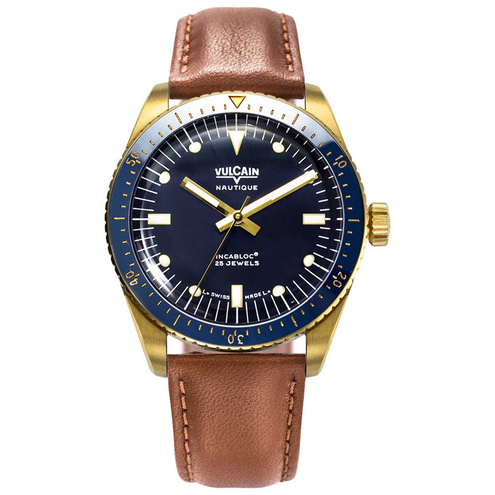VULCAIN Skindiver Nautique - Gold & Blue