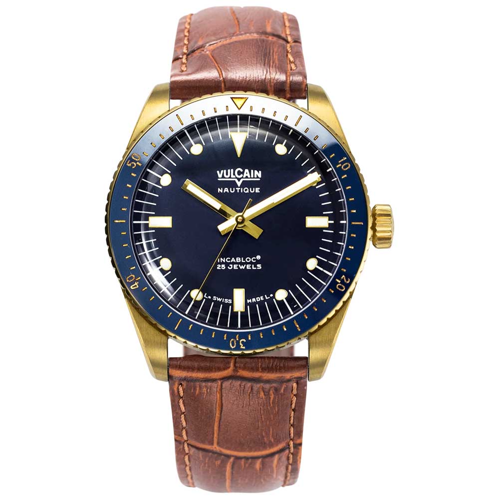 VULCAIN Skindiver Nautique - Gold & Blue