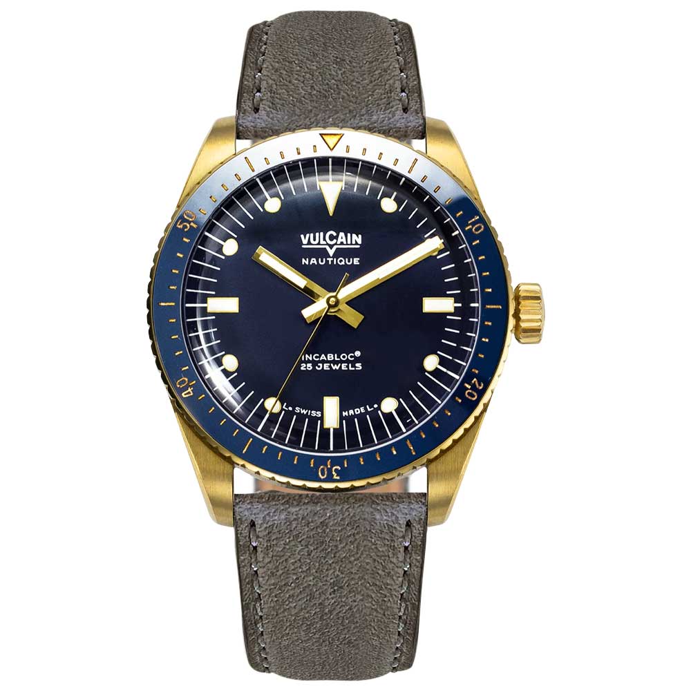 VULCAIN Skindiver Nautique - Gold & Blue