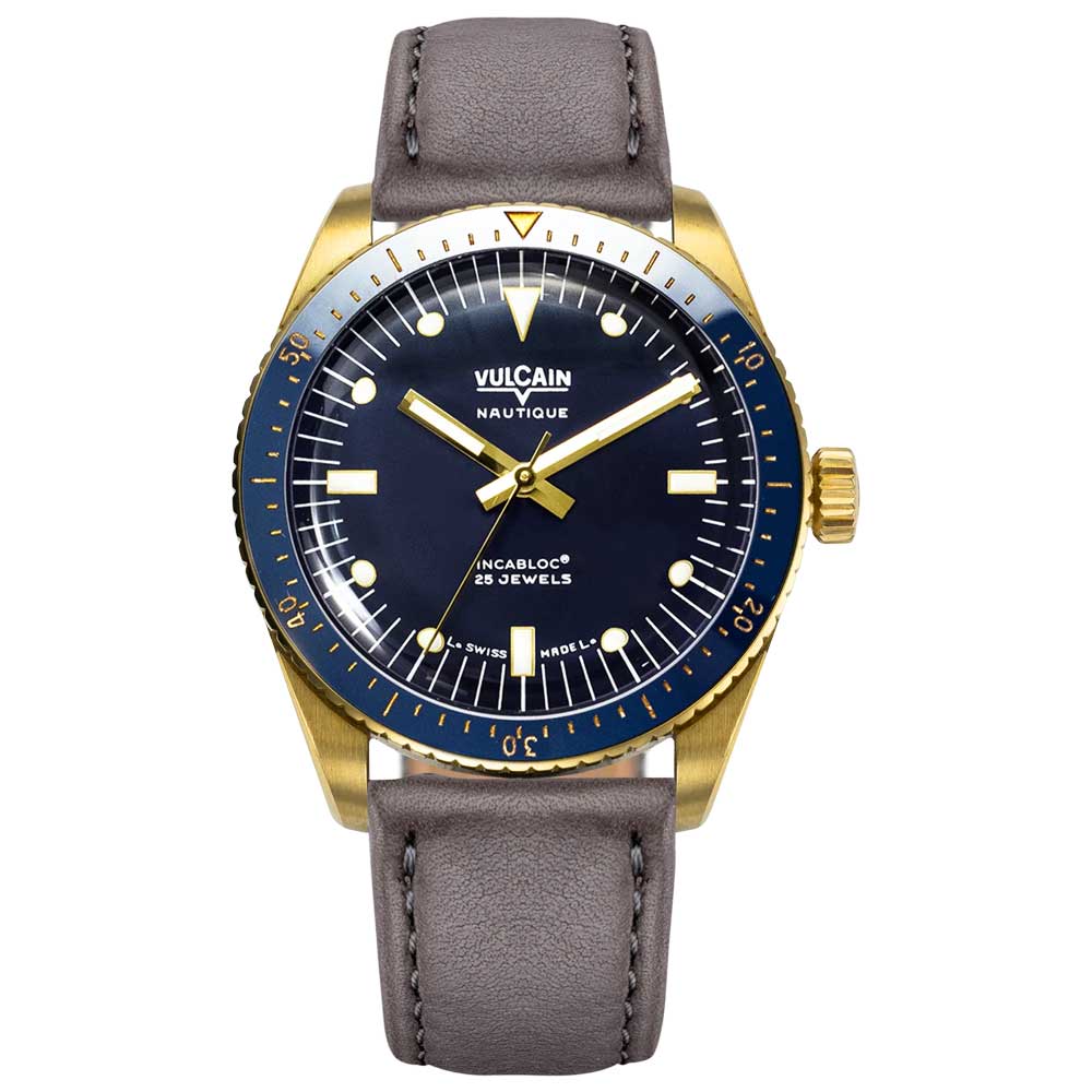 VULCAIN Skindiver Nautique - Gold & Blue