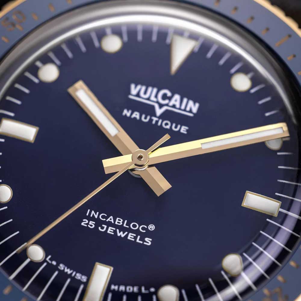 VULCAIN Skindiver Nautique - Gold & Blue