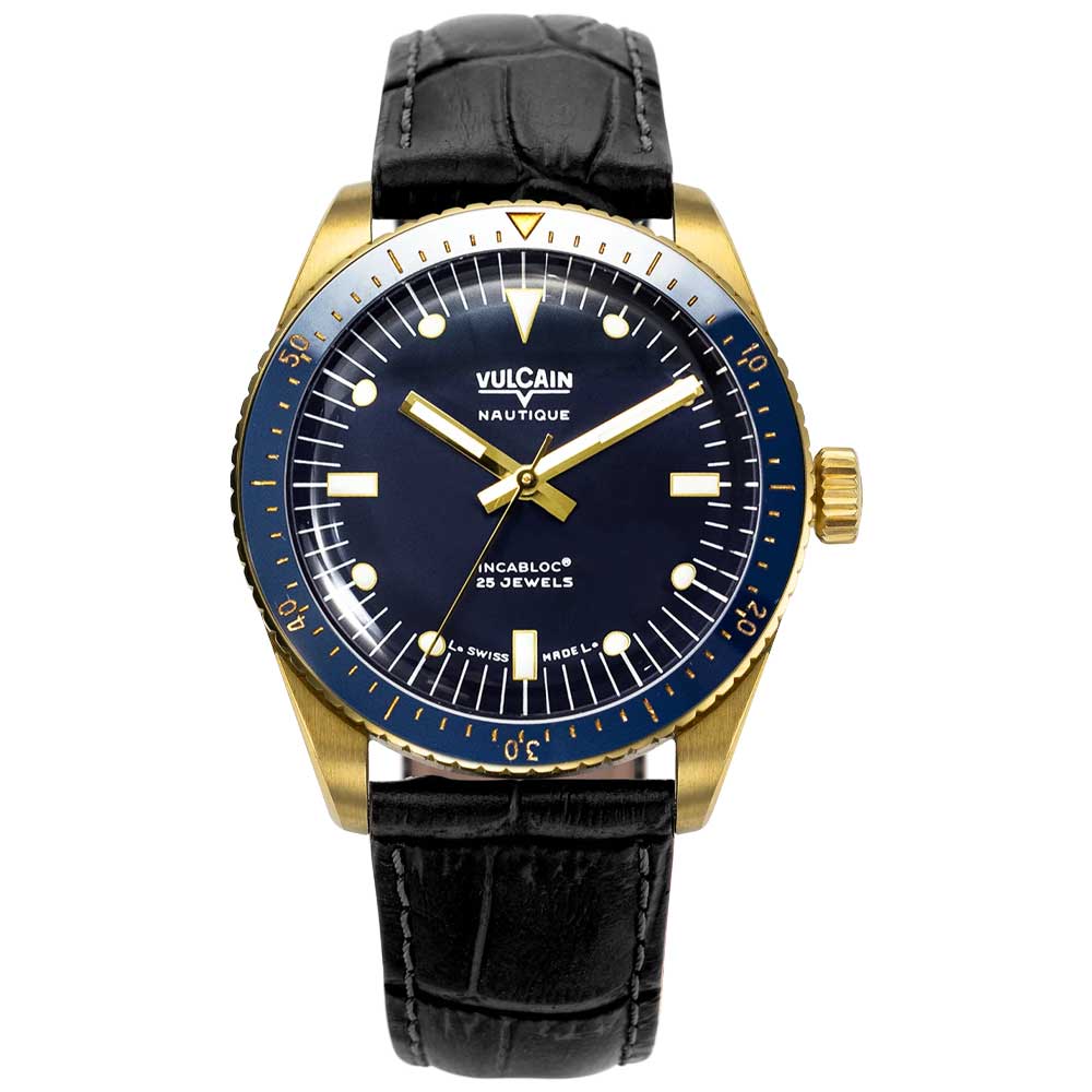 VULCAIN Skindiver Nautique - Gold & Blue