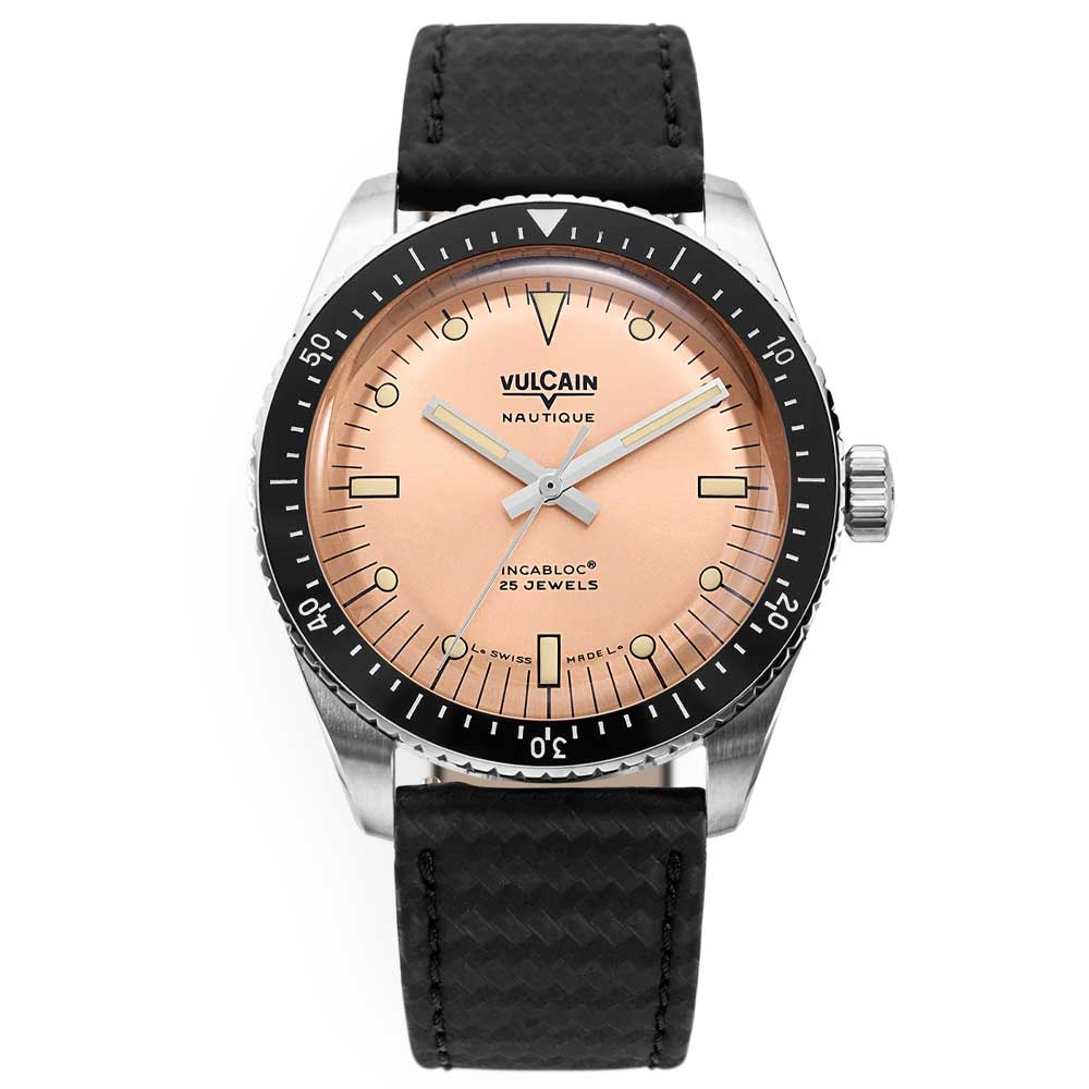 VULCAIN Skindiver Nautique - Salmon Beige Luminova