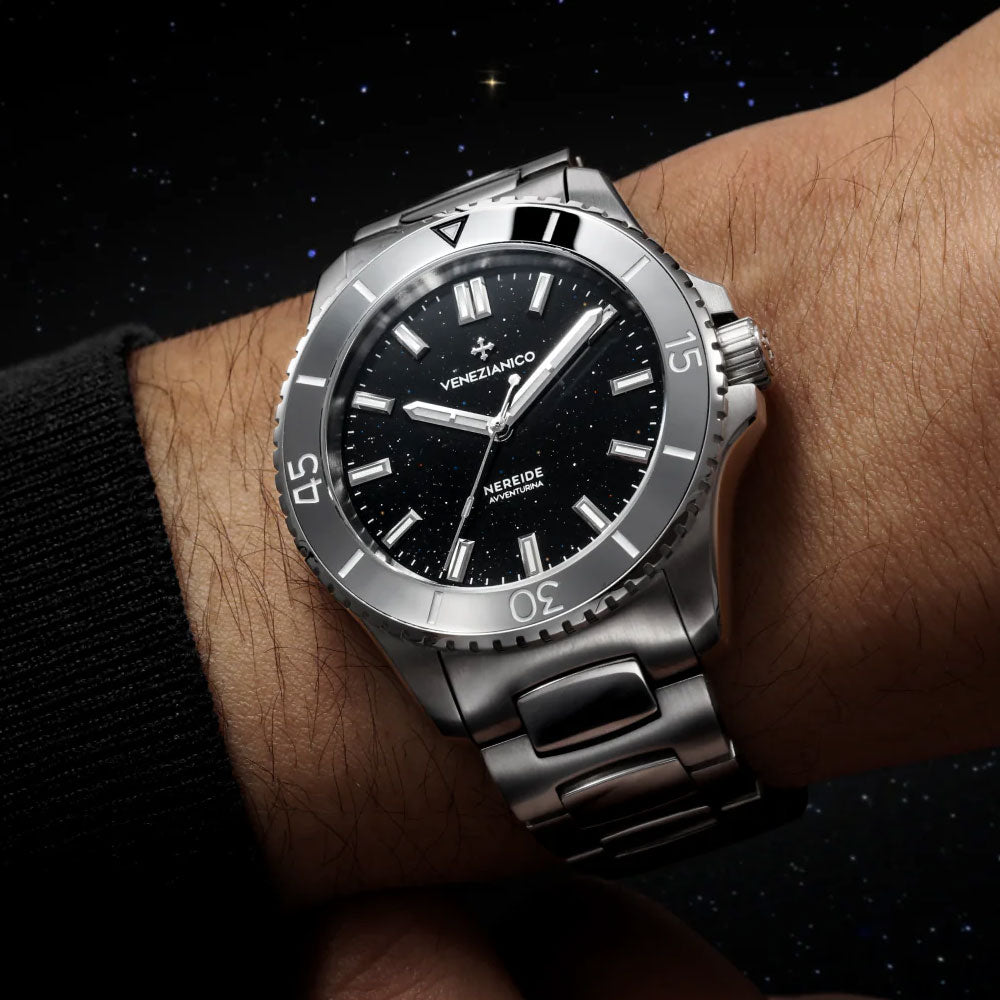 Venezianico Nereide Svart Avventurina NERA 39mm extremt tunn kaliber V3250