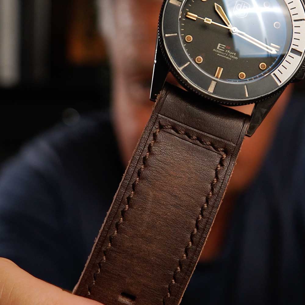 Vintage VDB E23 Historical Black Taucheruhr